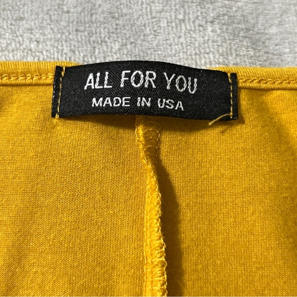 All For You 2XL Yellow T-Shirt Dress Made in the USA 3/4 sleeves Rayon/Spandex - Picture 8 of 9